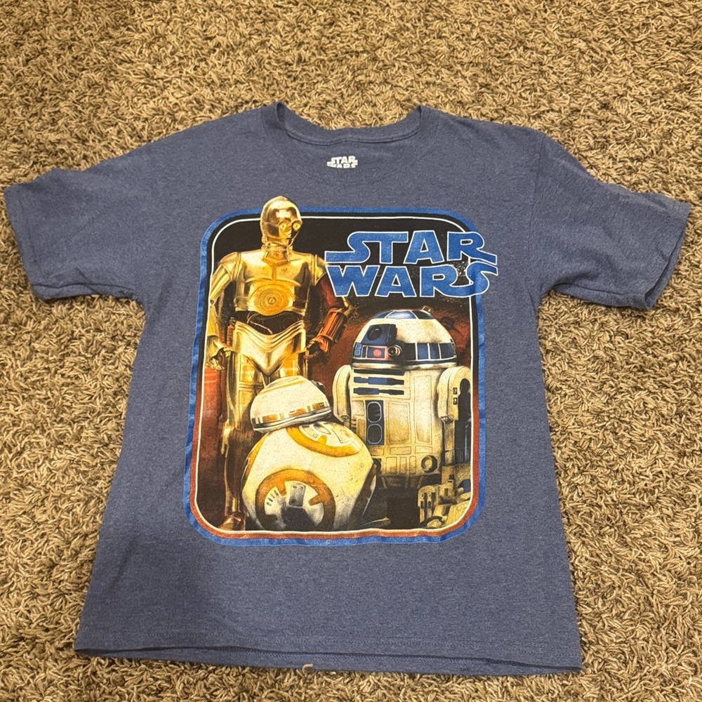 Star Wars Blue T-Shirt with Iconic Droids